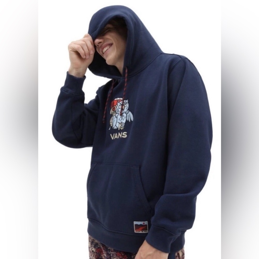 Vans Outdoor Club Camping Owl Embroidered Pullover Hoodie, Size XL, GUC
